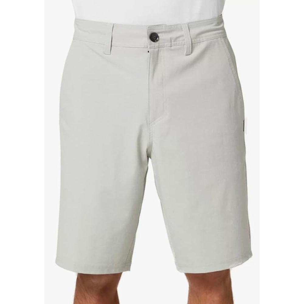 NEW ONeill Loaded Mini Stripe Hybrid Shorts Gray 38 Sporty Beach Golf Consign